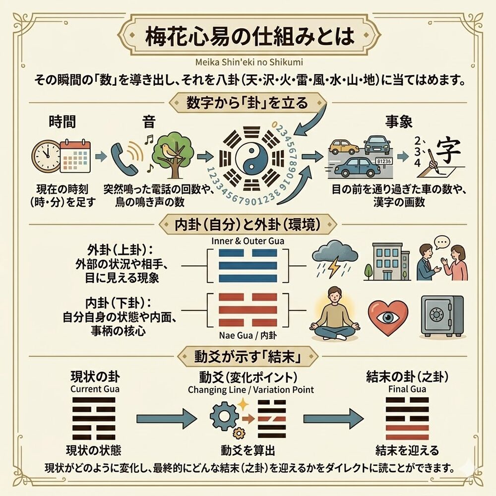 梅花心易（ばいかしんえき）とは？｜道具は不要。「宇宙の数字」を 