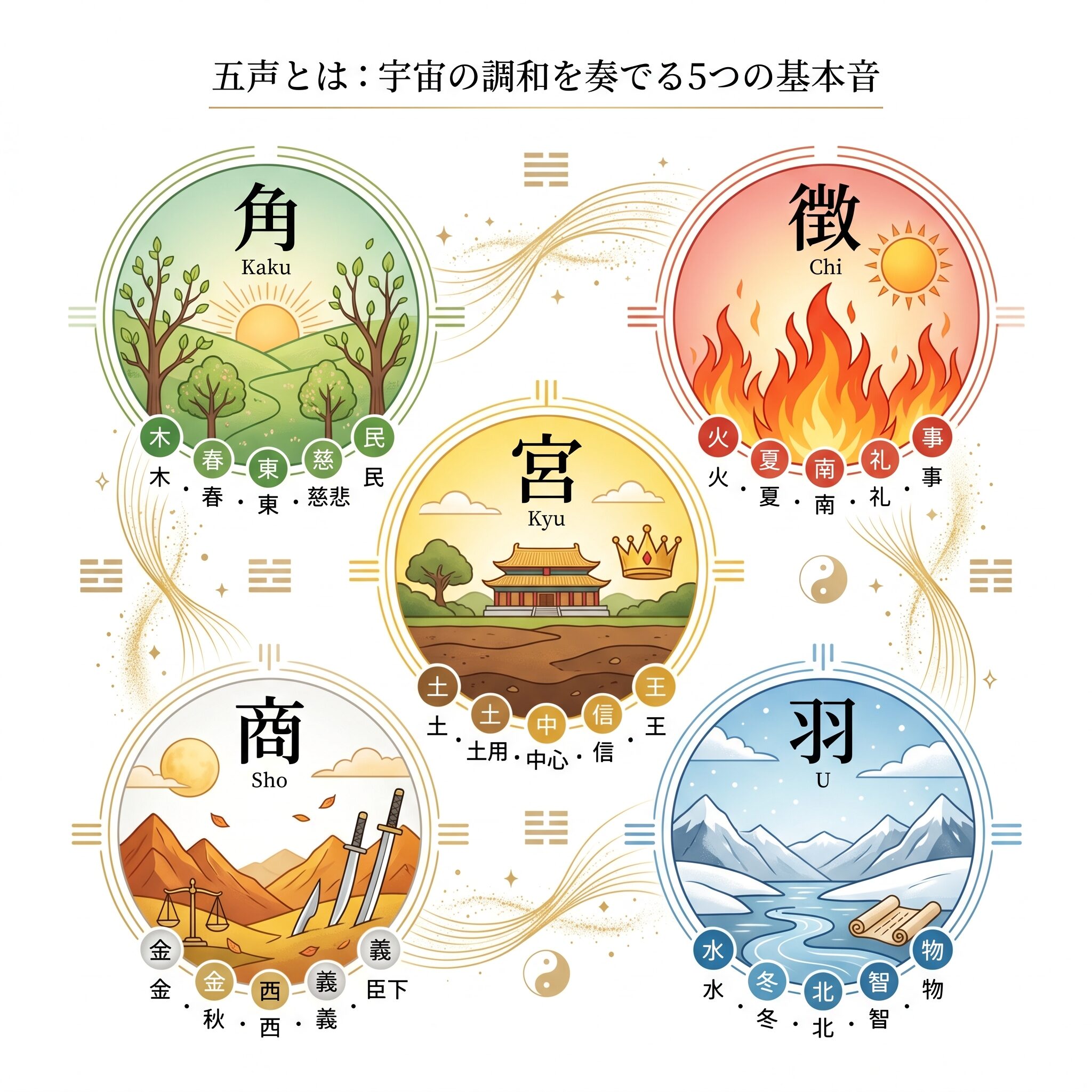 五声（ごせい）とは？五行思想との関係や音楽理論をわかりやすく解説