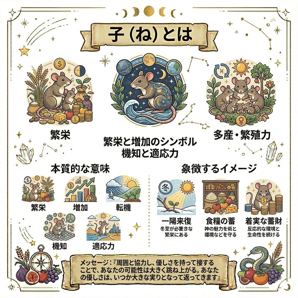 十二支の子（ね）の意味とは？始まりと繁栄、適応力を象徴するネズミの力