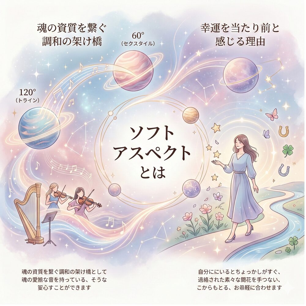 ソフトアスペクトとは？調和の角度で才能と幸運を活かすコツ