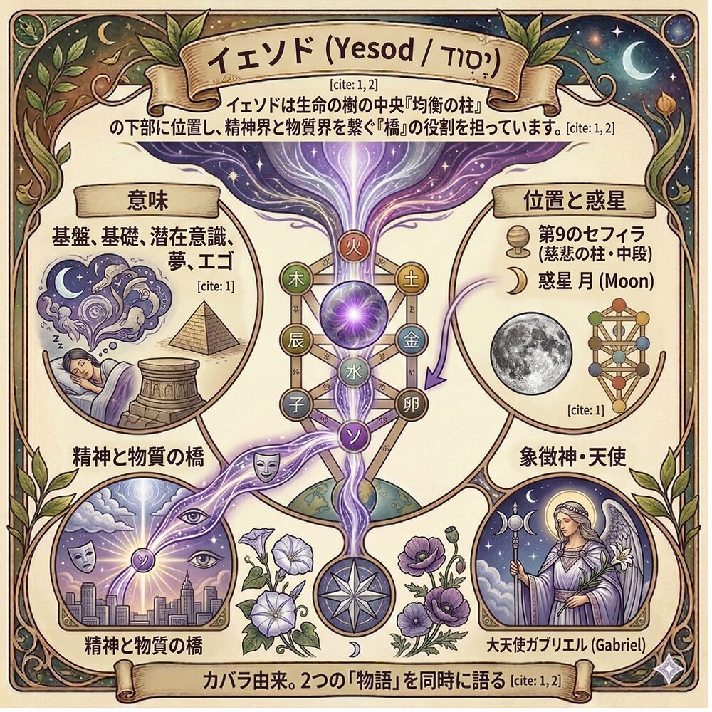 イェソド（Yesod）完全ガイド｜現実を創る「基盤」と潜在意識の神秘