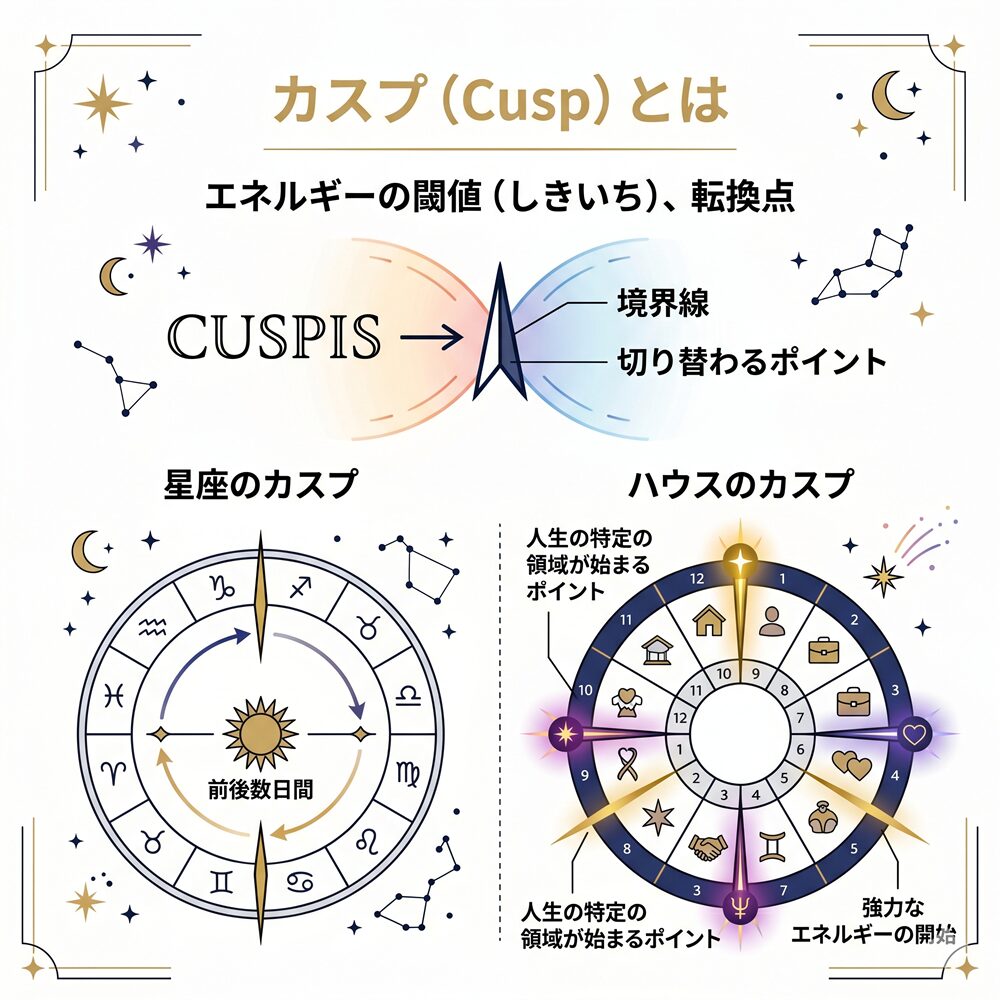 カスプ（Cusp）の意味とは？｜2つの世界が交差する「運命の境界線」