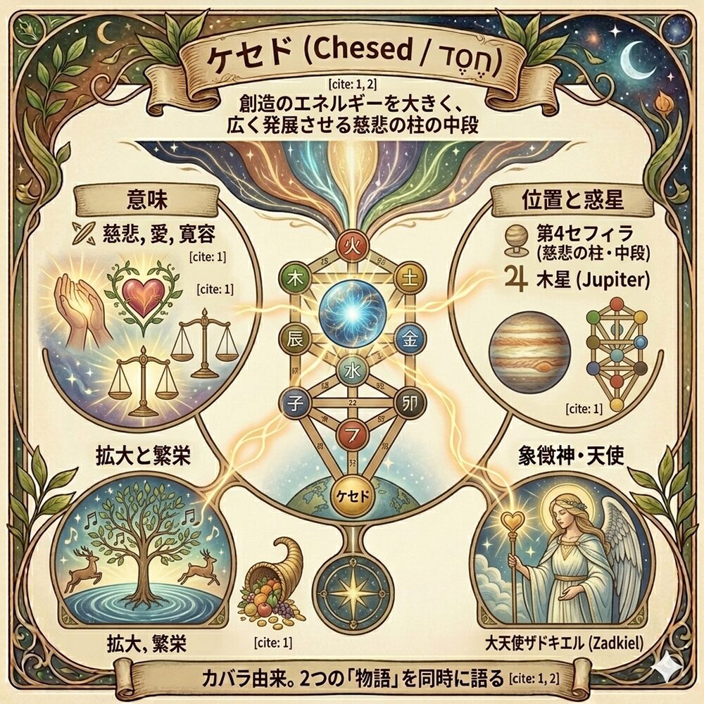 ケセド（Chesed）完全ガイド｜無限の愛と拡大を司る「至高の慈悲」