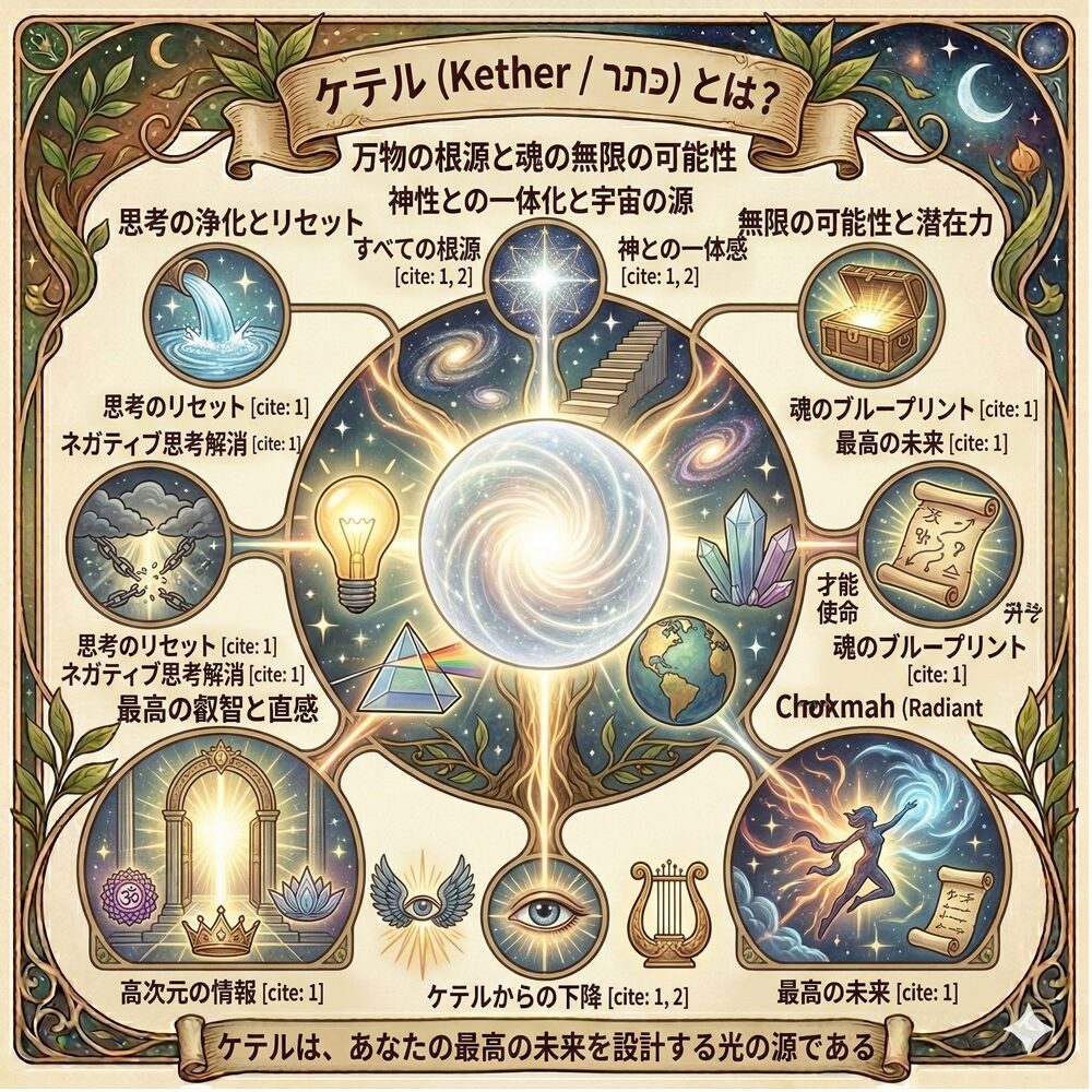 ケテル（Kether）とは？生命の樹の頂点に位置する「神聖なる光」