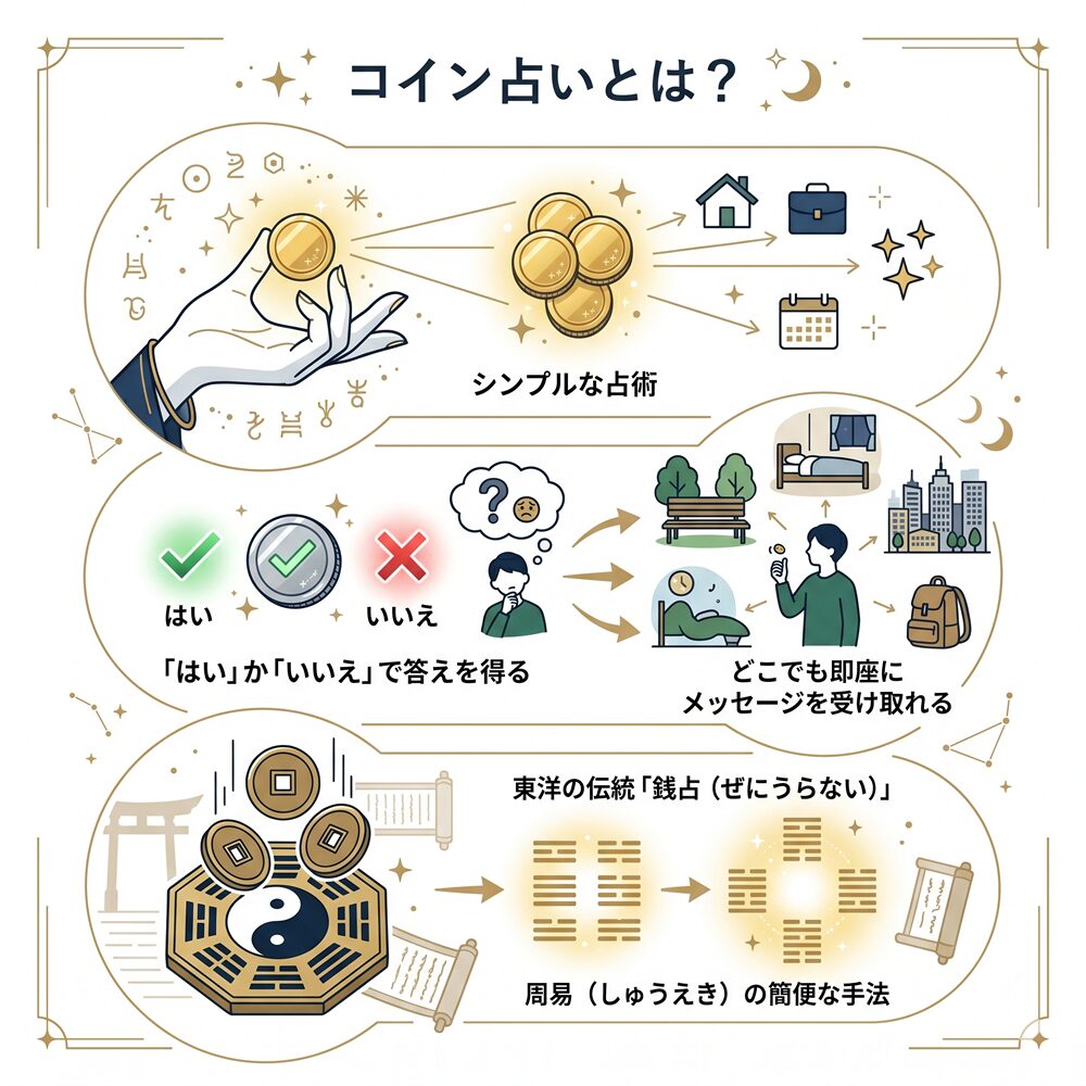 コイン占いのやり方完全ガイド！Yes/Noの判断から易経を使った本格的な方法まで