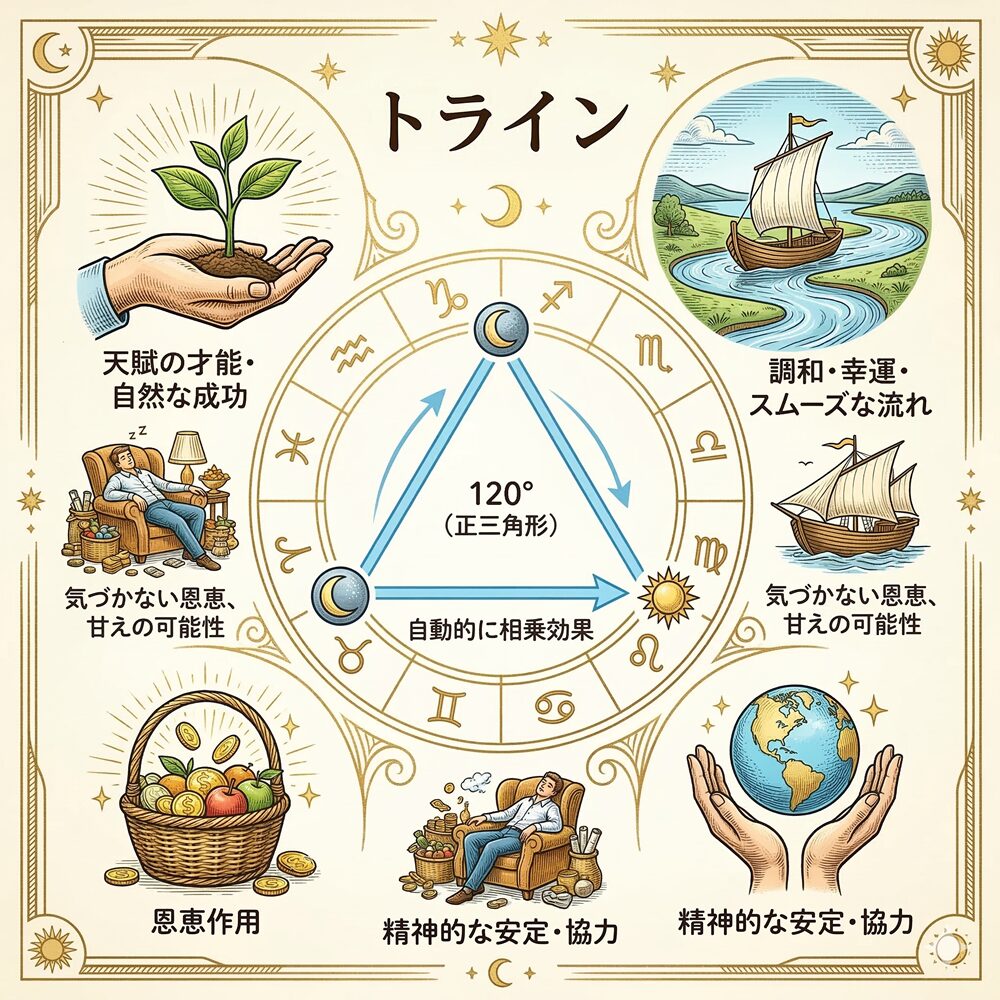 トライン（トリゴン）とは？｜魂のギフトとして授かった「幸運の通り道」