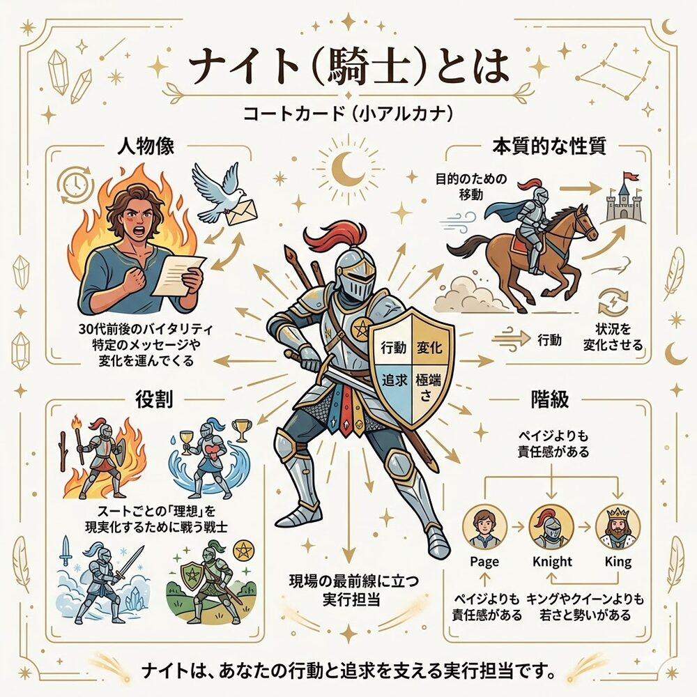 【タロット】ナイト（騎士）の意味とは？4つのスートが教える行動と変化のサイン