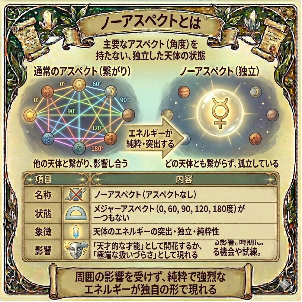 ノーアスペクトの天体｜孤立が生む圧倒的な才能と「純粋な力」
