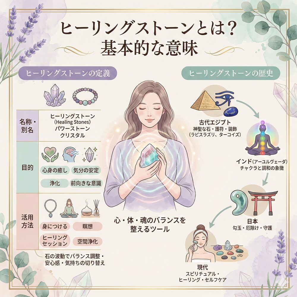 ヒーリングストーンとは？効果・種類・スピリチュアルな活用法を詳しく解説！
