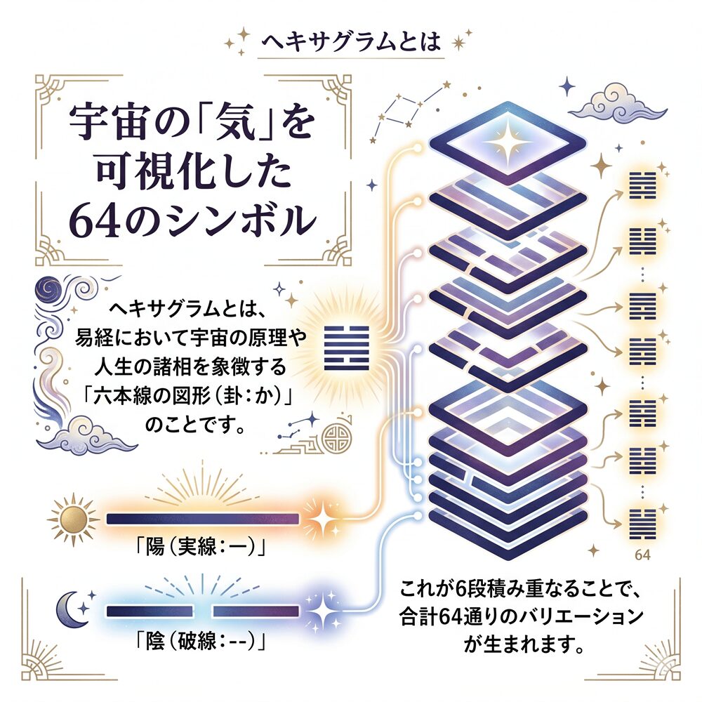 ヘキサグラムの意味とは？易経が教える「変化の法則」と人生の指針