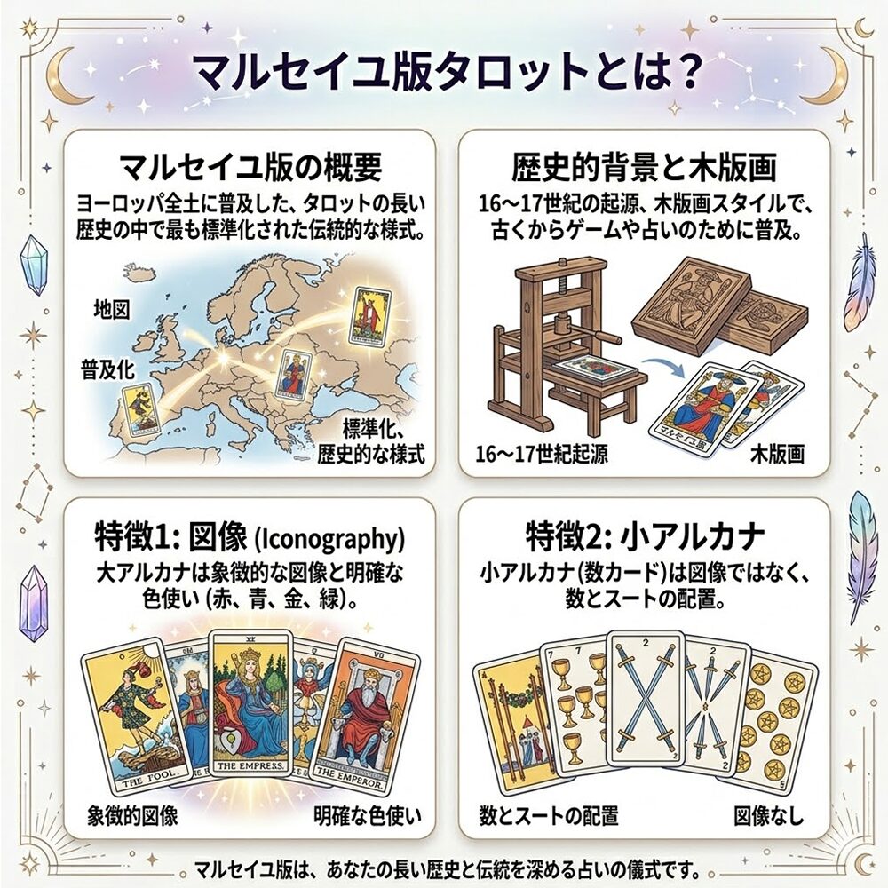 マルセイユ版タロットとは？伝統が教える直感リーディングの極意