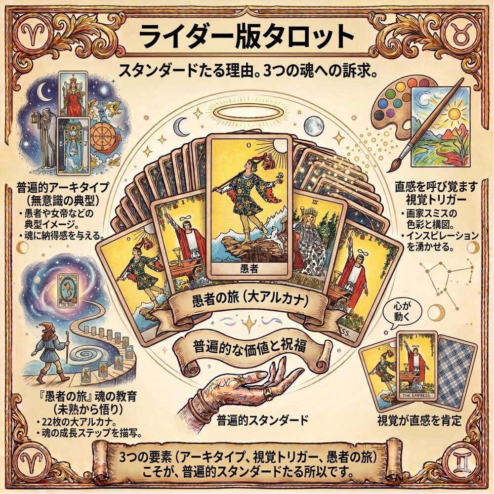 ライダー版タロット　完全ガイド｜黄色い箱に詰まった「人類共通の物語」