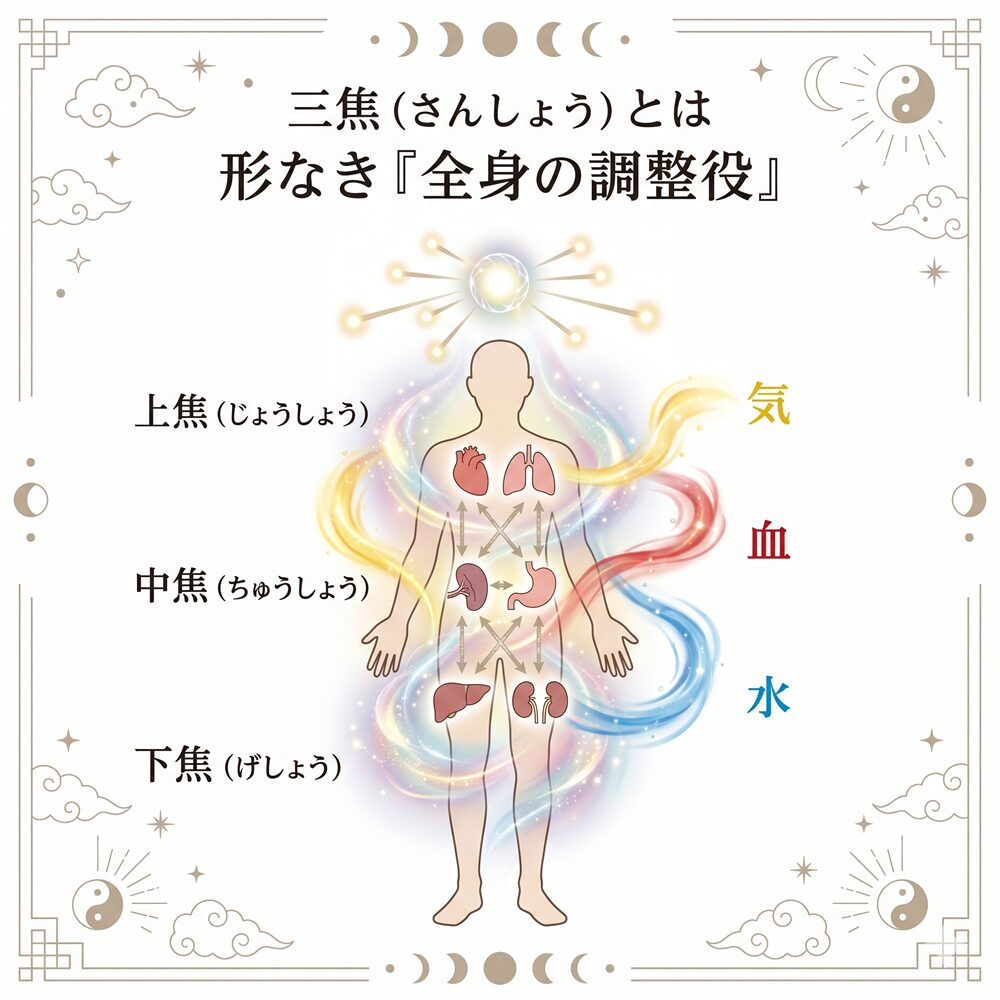 三焦（さんしょう）とは？東洋医学の謎の臓器「三焦」の役割と巡りの改善
