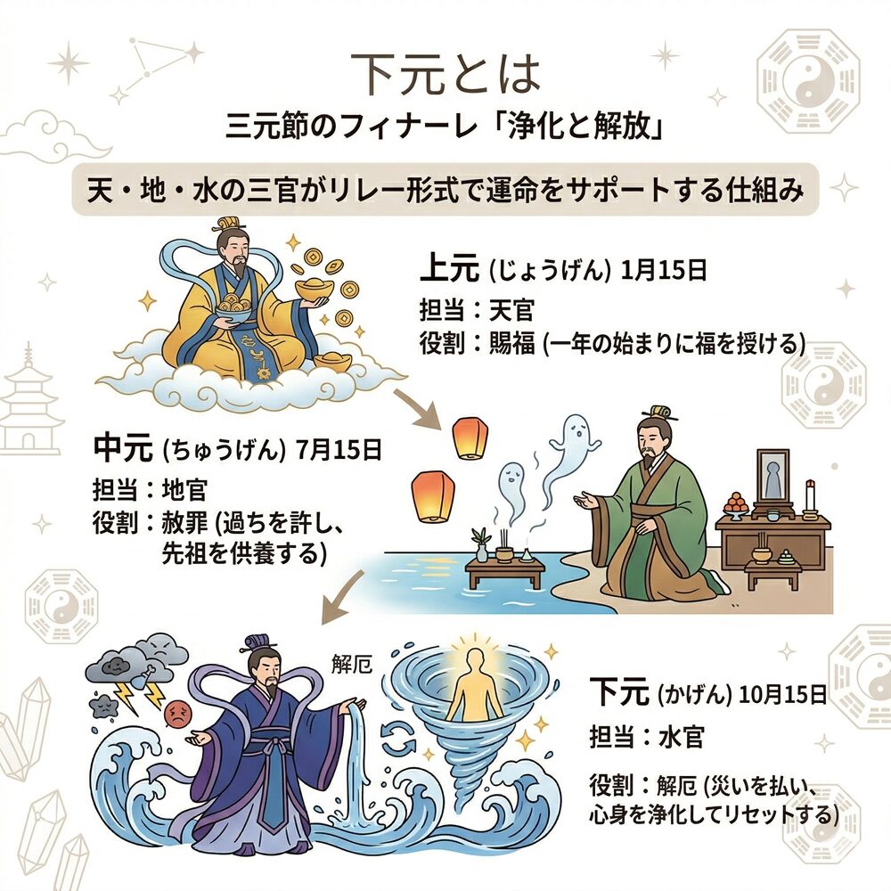 下元（かげん）の意味とは？水の力で「厄」を流し、人生をクリーンに再起動する方法