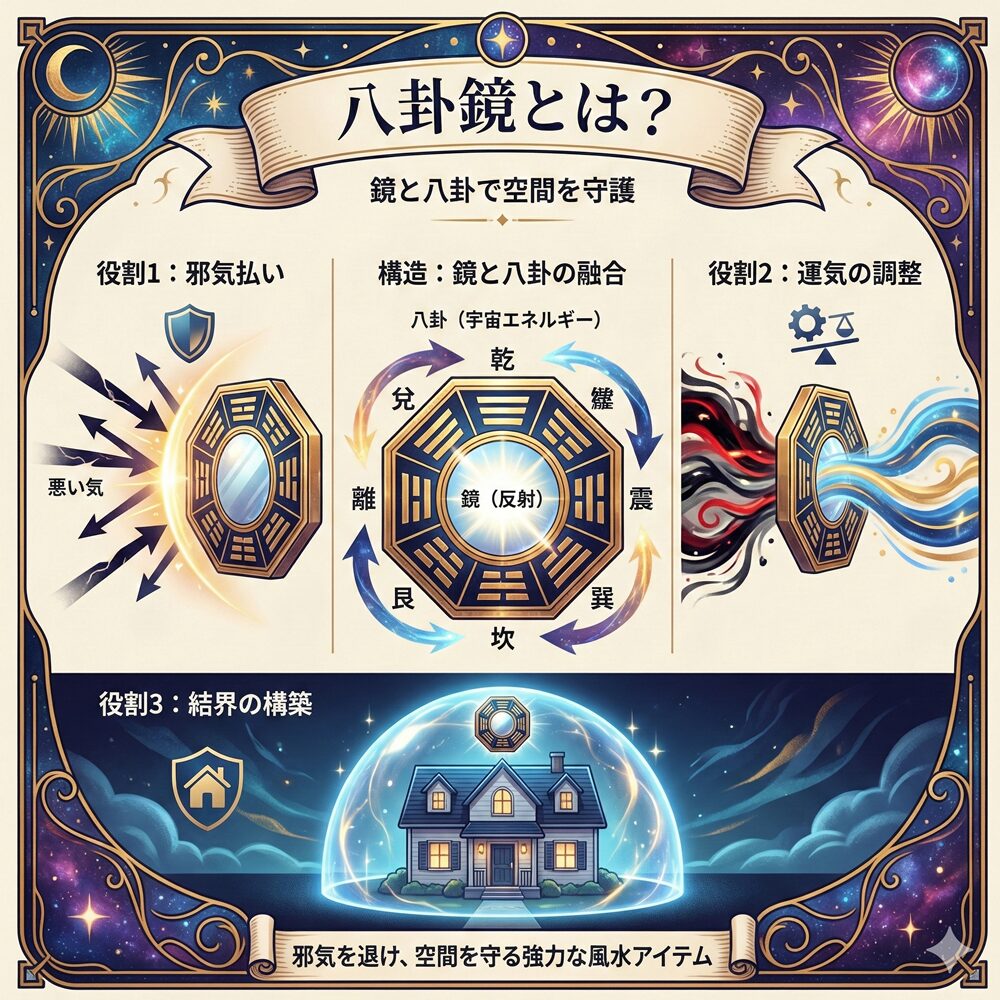 八卦鏡の効果と正しい使い方｜邪気を跳ね返す風水最強の盾