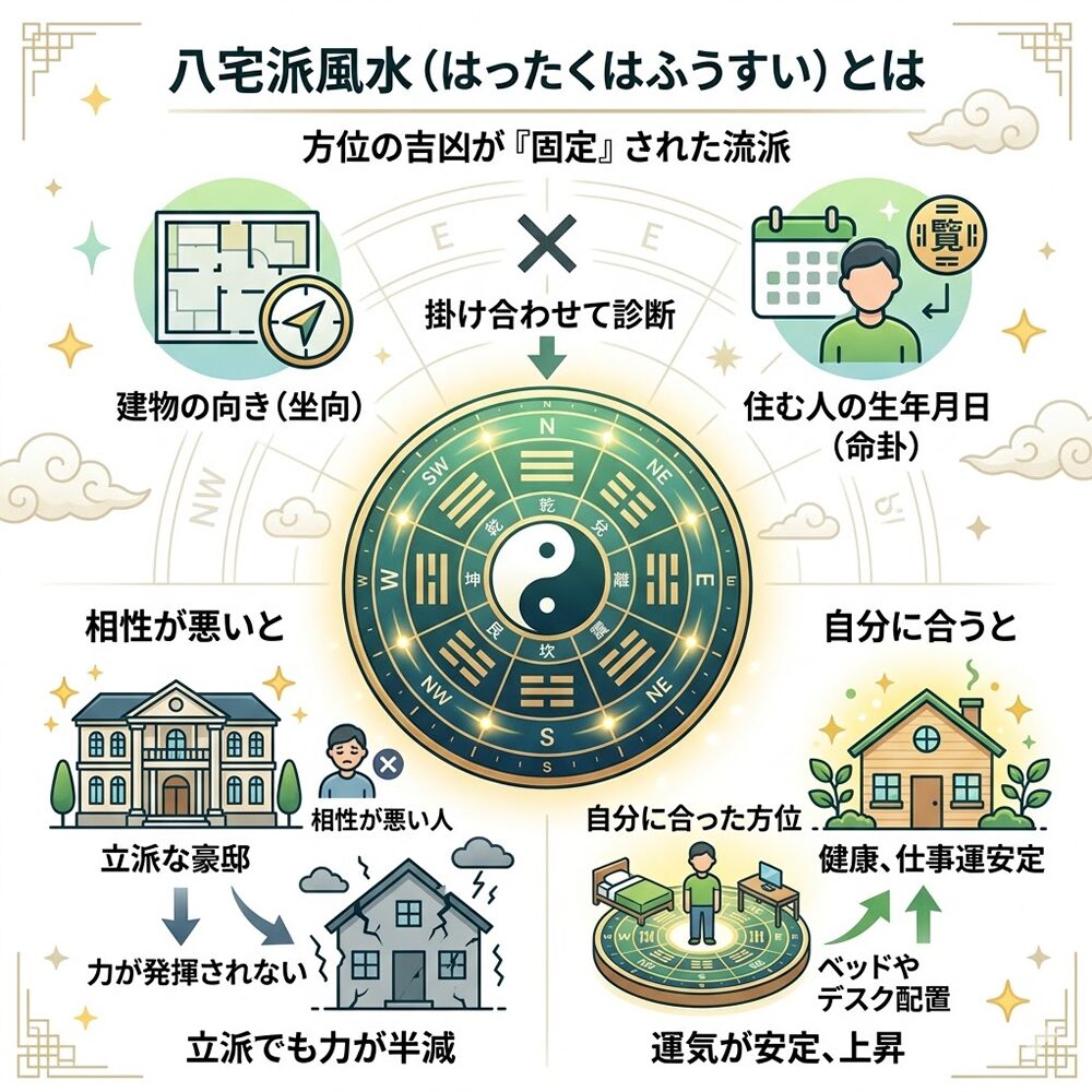 八宅派風水とは？吉凶方位の調べ方と運気を上げる間取りのコツ