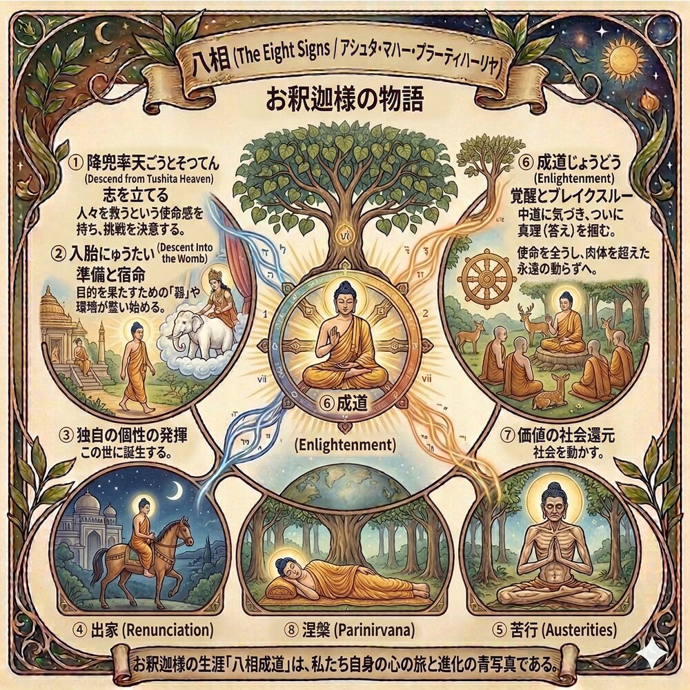 八相（はっそう）｜ブッダの生涯に学ぶ「人生を覚醒させる8ステップ」