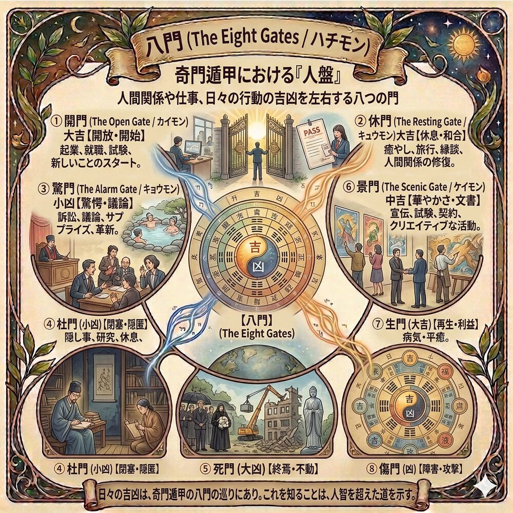 八門（はちもん）完全ガイド｜奇門遁甲で「勝てる方位」を射抜く戦略門