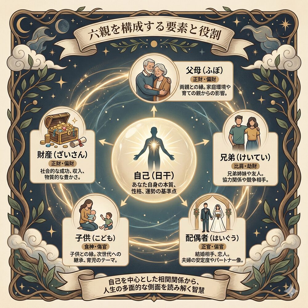 四柱推命の六親とは？人間関係と家族運を読み解く指標