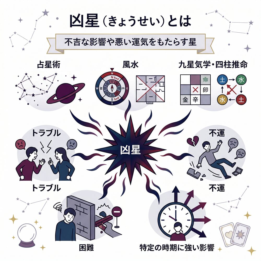 凶星（きょうせい）とは？意味や種類、災いを避けて運気を好転させる対処法