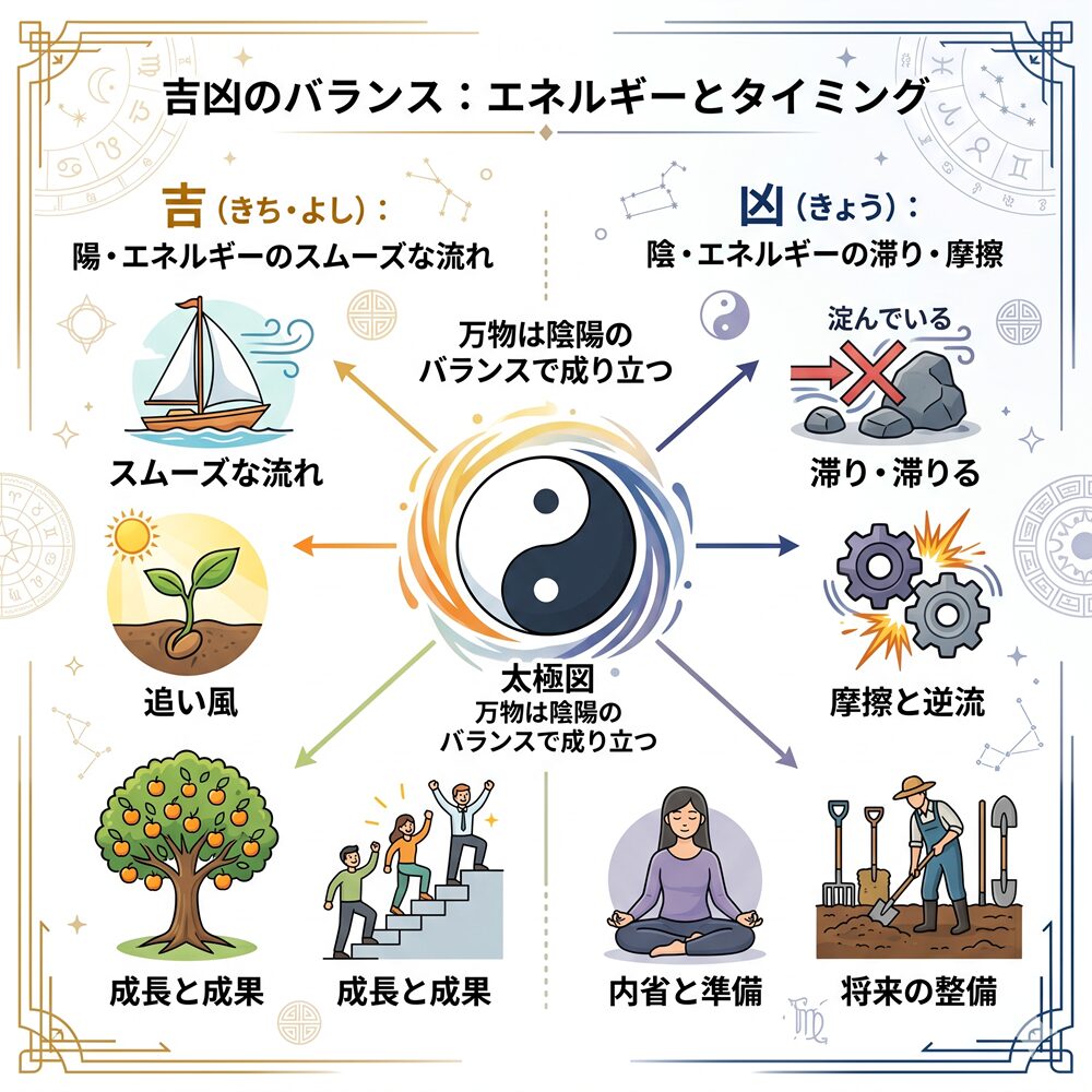 吉凶（きっきょう）の意味とは？｜運命の「波」を乗りこなすための羅針盤