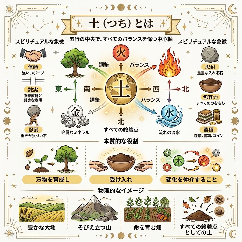 五行説の「土」の意味とは？安定と調和をもたらす「万物の母」の活用術