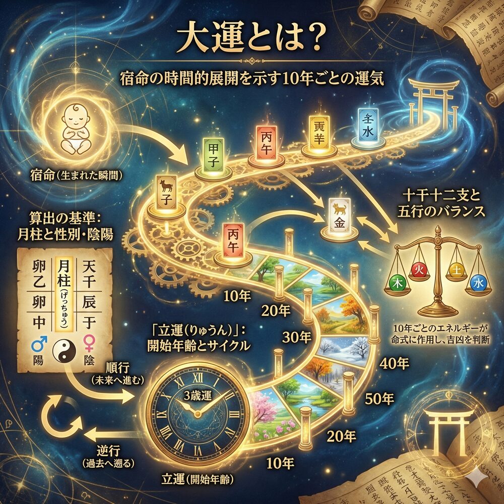 大運（たいうん）とは？四柱推命で知る10年ごとの運勢と転機