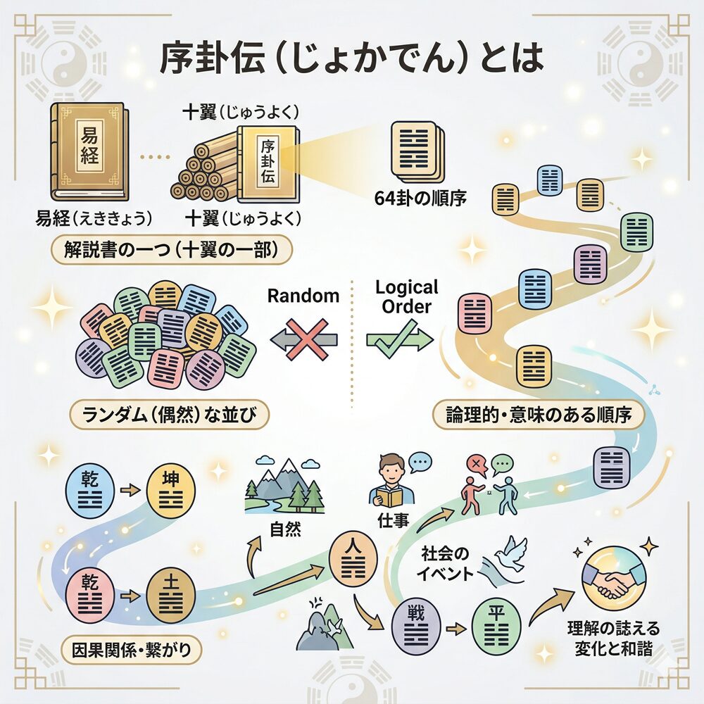 序卦伝（じょかでん）とは？易経64卦の「並び順」に隠された宇宙のドラマと因果関係