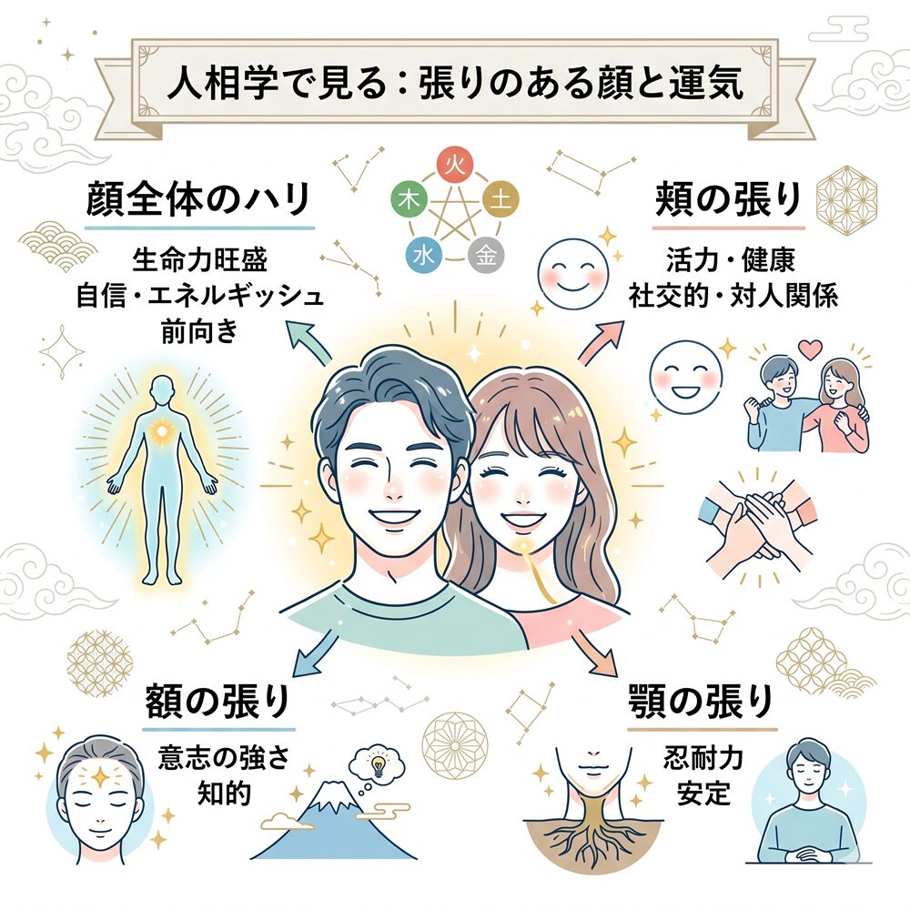 人相学の「張り」とは？顔の弾力で読み解く健康運・成功運と運気アップの秘訣