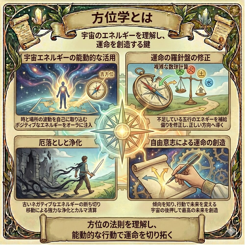 方位学のスピリチュアルな意味｜宇宙の法則を読み解き、運気を自在に創造する開運術