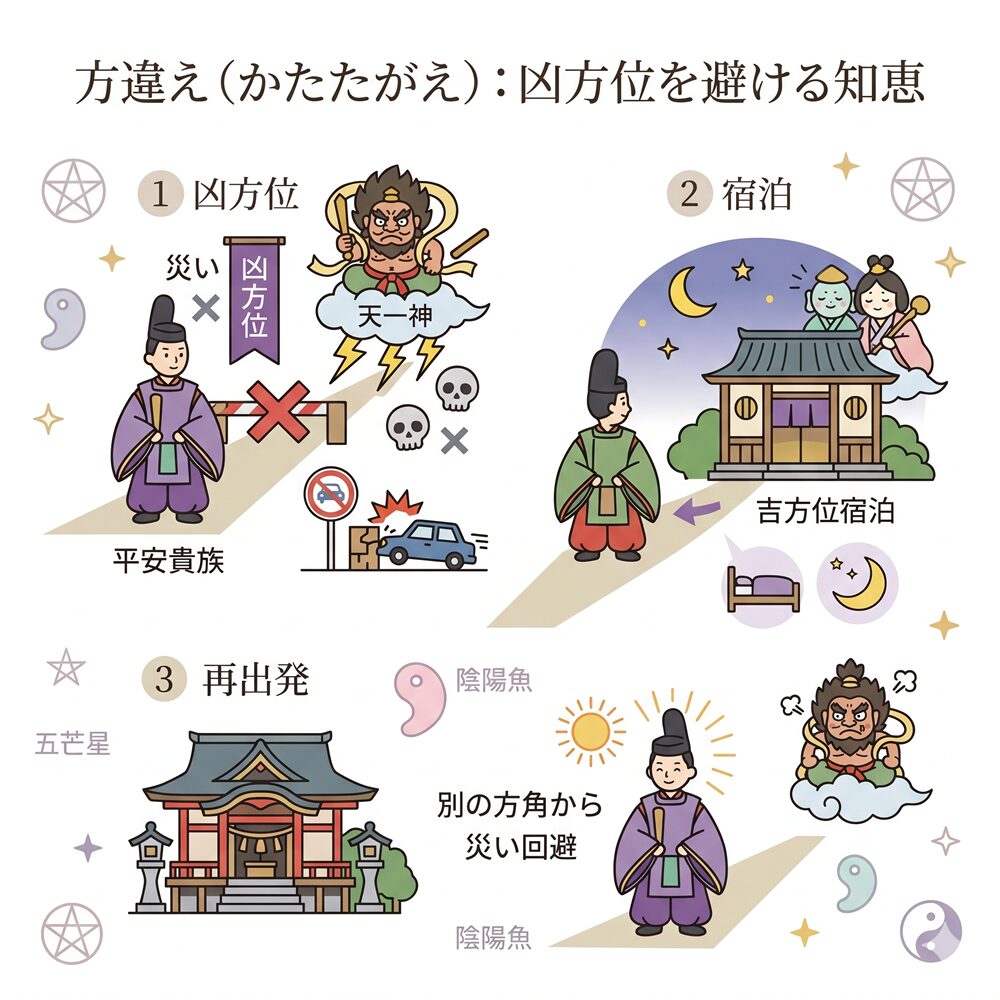 方違え（かたたがえ）の意味とは？｜運命を迂回する平安貴族のスマートな知恵
