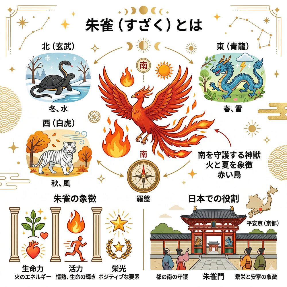 朱雀（すざく）とは？風水で南の運気を高め、才能開花と名声を手に入れる方法