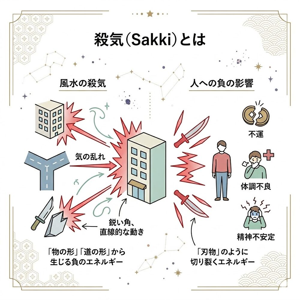 殺気（さっき）の意味とは？｜住まいの「毒矢」を封じ、運気を守る風水術