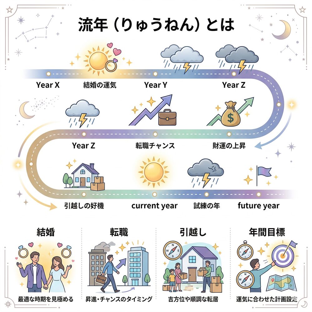 流年流年（りゅうねん）とは？年ごとの運勢を知り、転機やチャンスを逃さない活用術