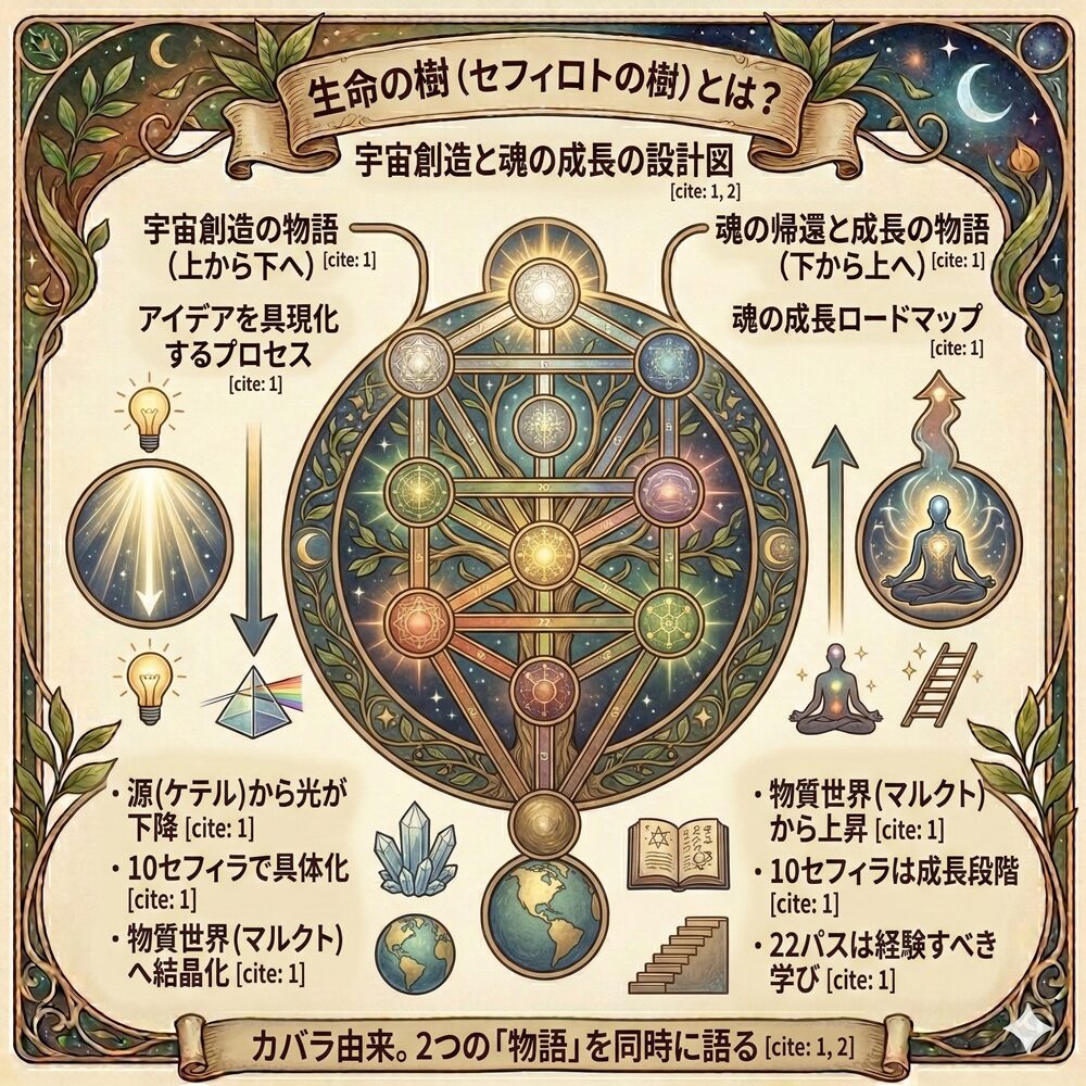 生命の樹（セフィロトの樹）完全ガイド｜カバラが教える宇宙の法則と魂の成長ステップ