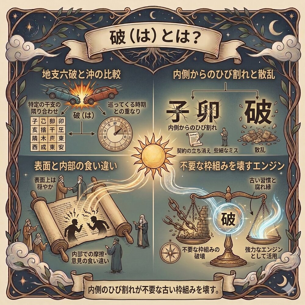 四柱推命「破（は）」完全ガイド｜現状を打破し再生へ導く破壊の力