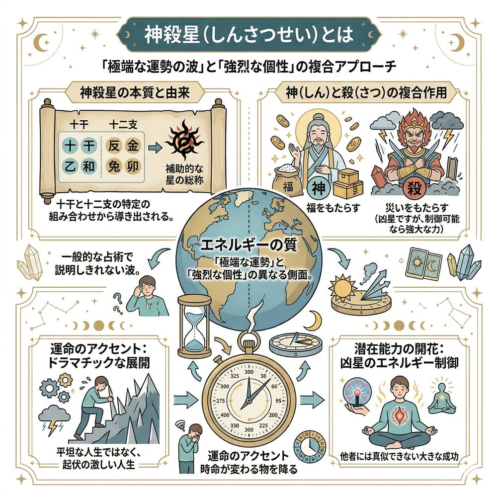 神殺星とは？四柱推命の特殊星の意味や種類、吉凶の影響と活用法を徹底解説
