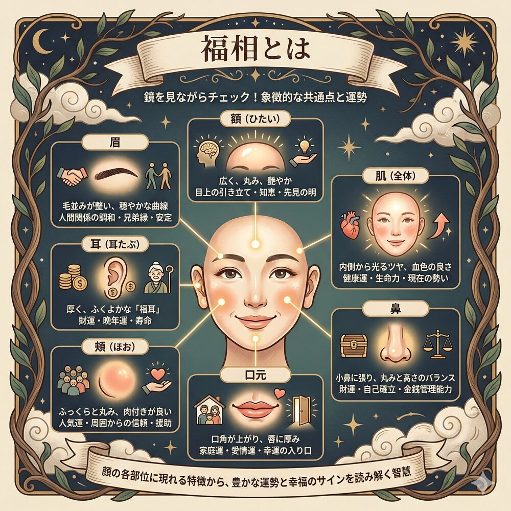 福相とは？人相学で幸運を引き寄せる顔の特徴と作り方