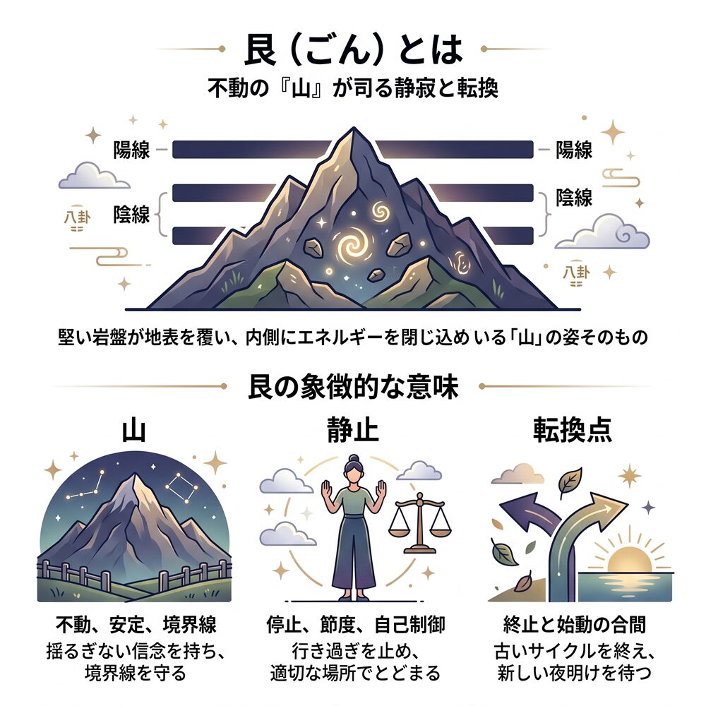 艮（ごん）の意味とは？｜人生の「山」に立ち止まり、次なる飛躍を準備する教え