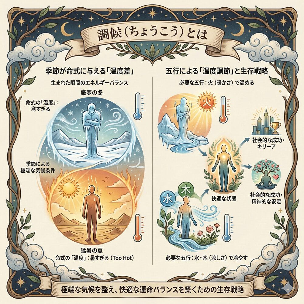 四柱推命の調候とは？季節のバランスで運勢を劇的に整える方法