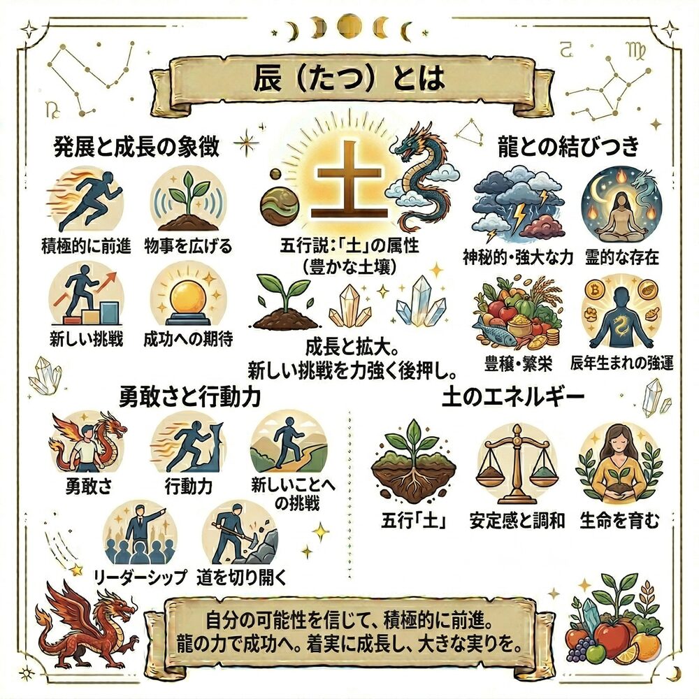 十二支の辰（たつ）の意味とは？強いエネルギーと発展、成長を象徴する龍の力
