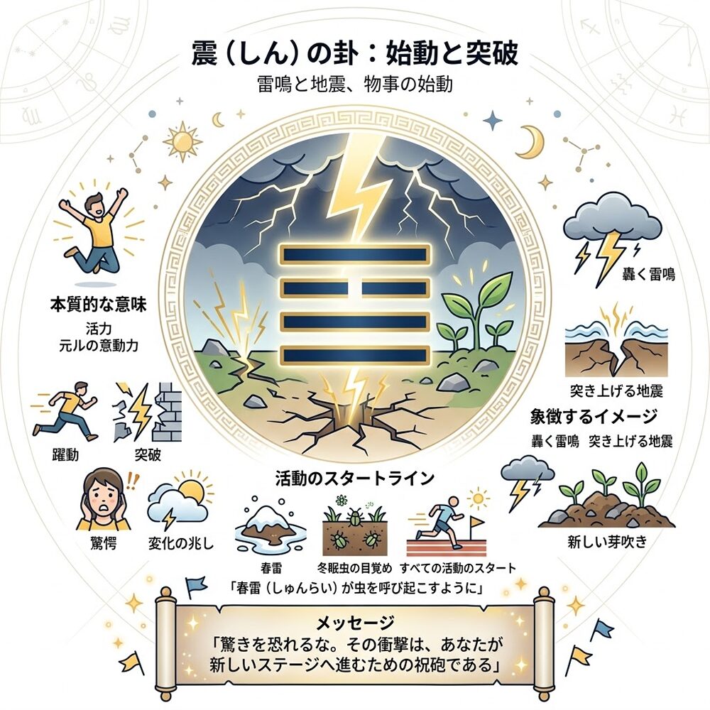 震（しん）の意味とは？｜雷鳴が告げる「新しい始まり」と躍動のエネルギー