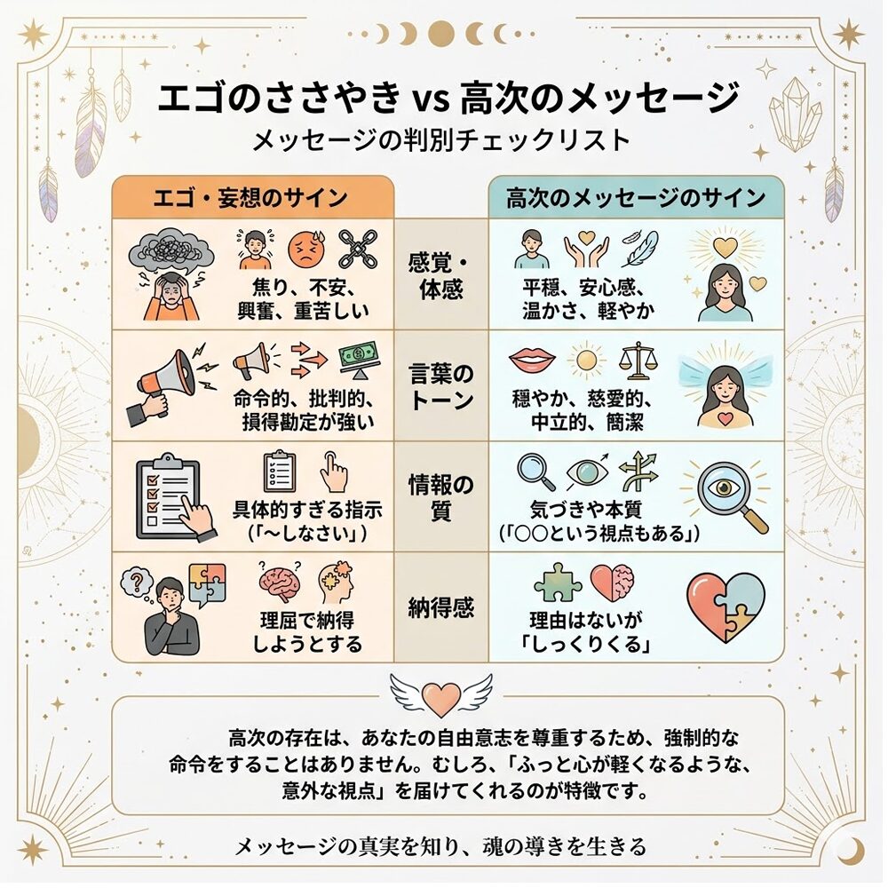チャネリングの「真実」を見抜くコツ：エゴと高次のメッセージを見分ける3つの指標