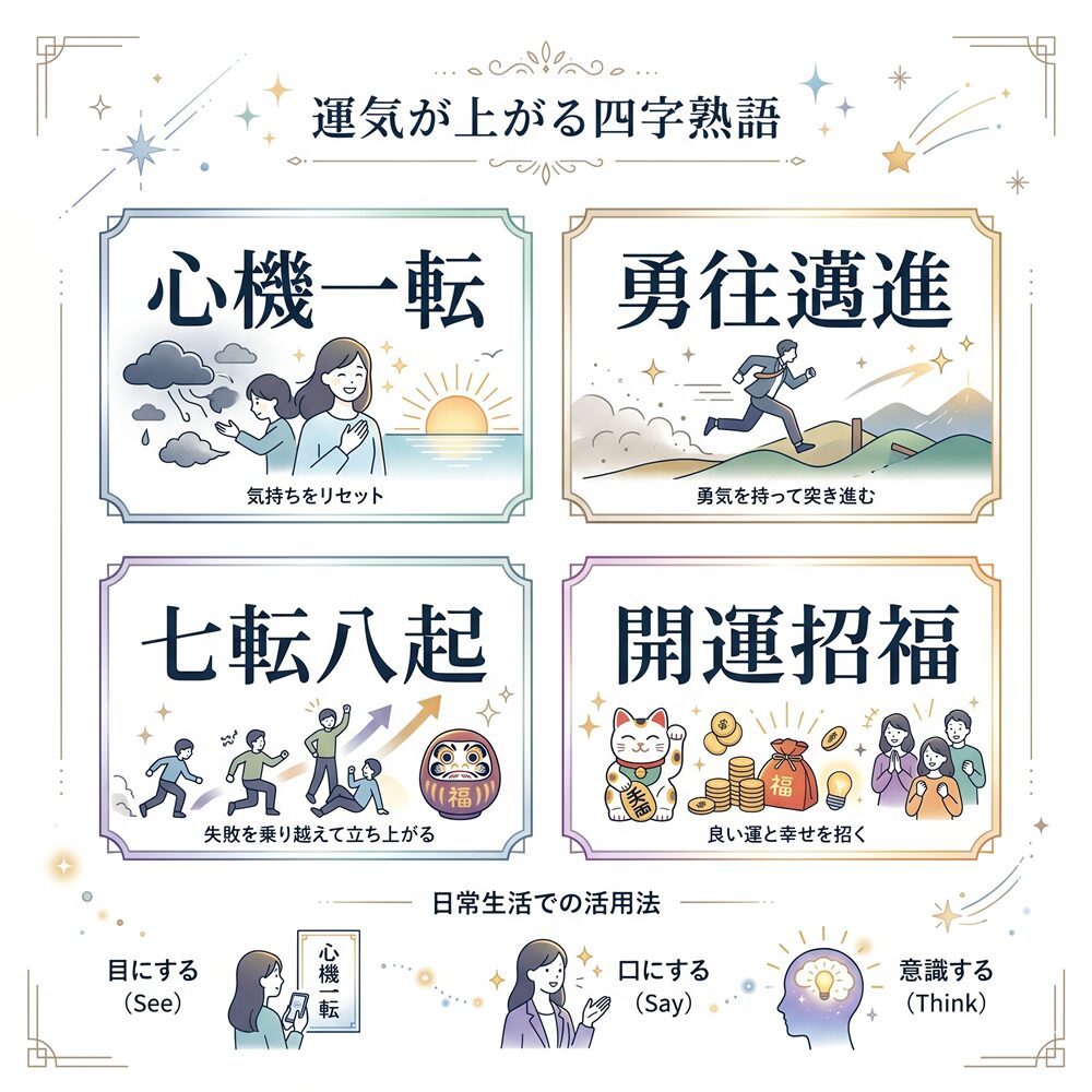 運気が上がる四字熟語40選！意味・由来と幸運を引き寄せる活用術