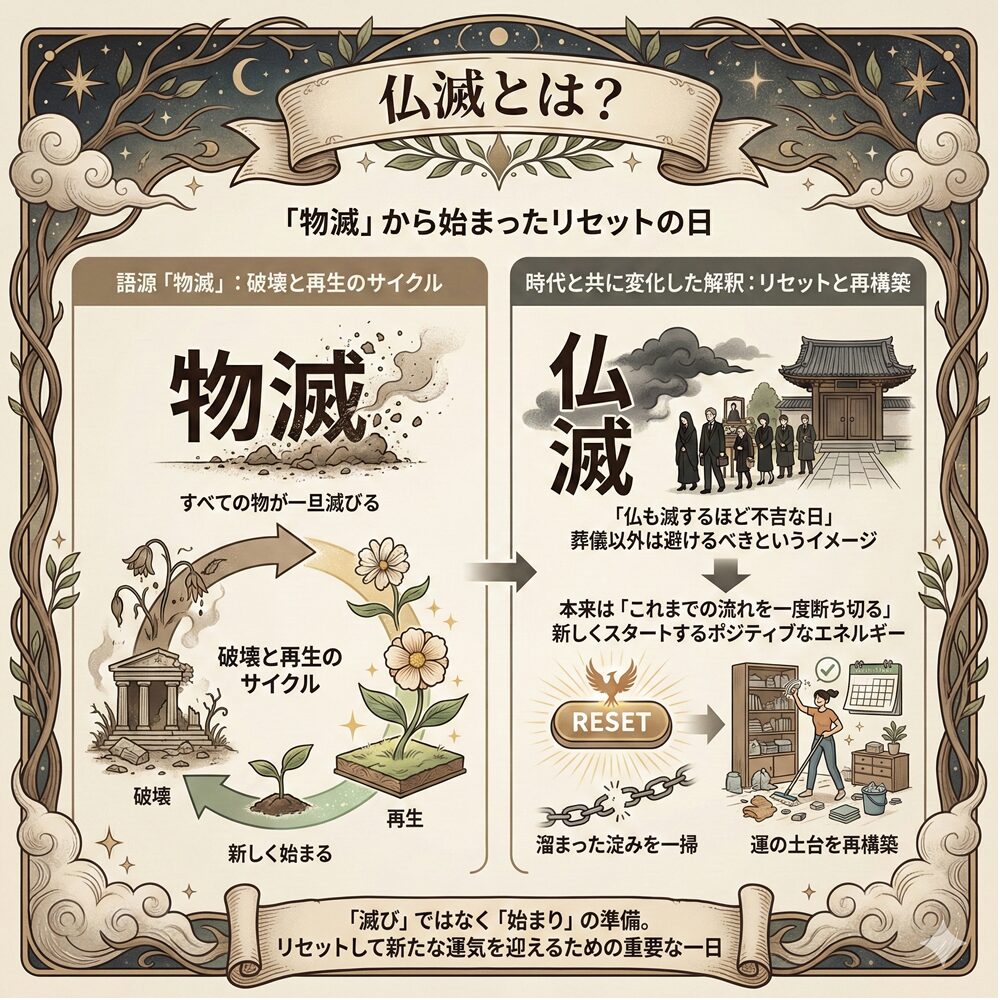 仏滅とは？スピリチュアルな意味と運気をリセットする過ごし方