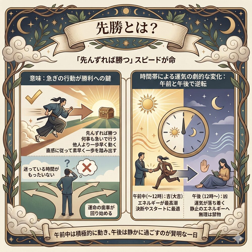 先勝の意味と活用術！午前中の行動が幸運を呼ぶスピード開運ガイド