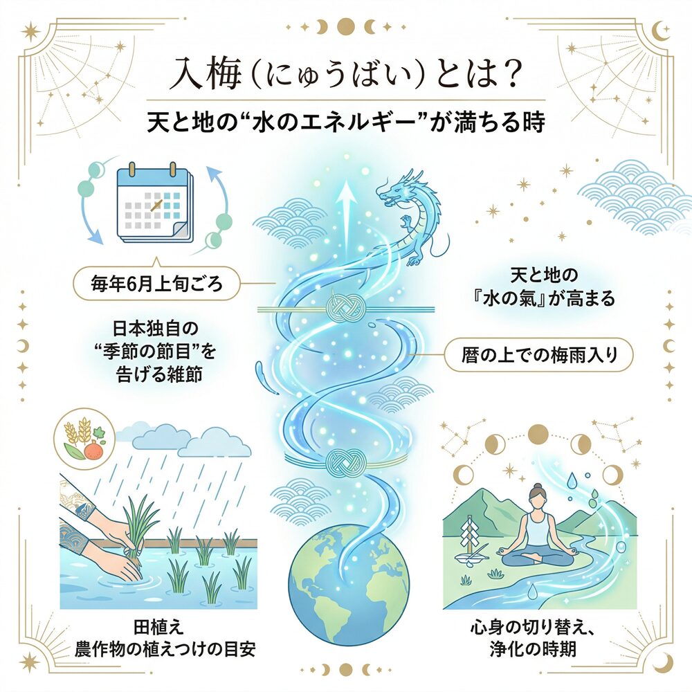 入梅のスピリチュアルな意味とは？水のスピリチュアルセラピー期間