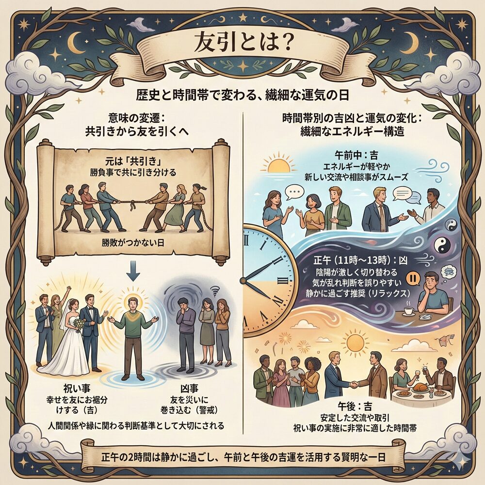 友引の意味と開運の過ごし方！葬儀を避ける理由と吉凶ガイド