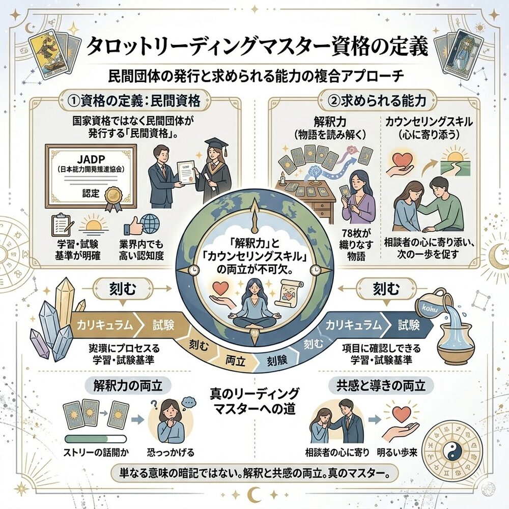 タロットリーディングマスター資格とは？JADP認定の難易度や取得メリットを解説
