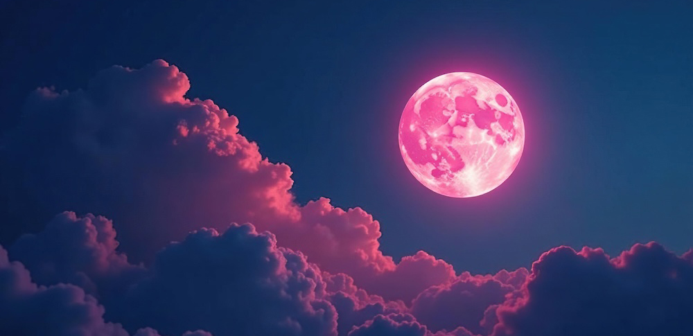 【4月】ピンクムーン(Pink Moon)のスピリチュアルな意味とは? 恋愛成就と心の癒しを叶える満月